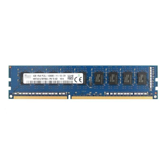 RAM  Hynix 4GB 1Rx8 PC3L-12800E DDR3 UDIMM ECC HMT451U7BFR8A-PB