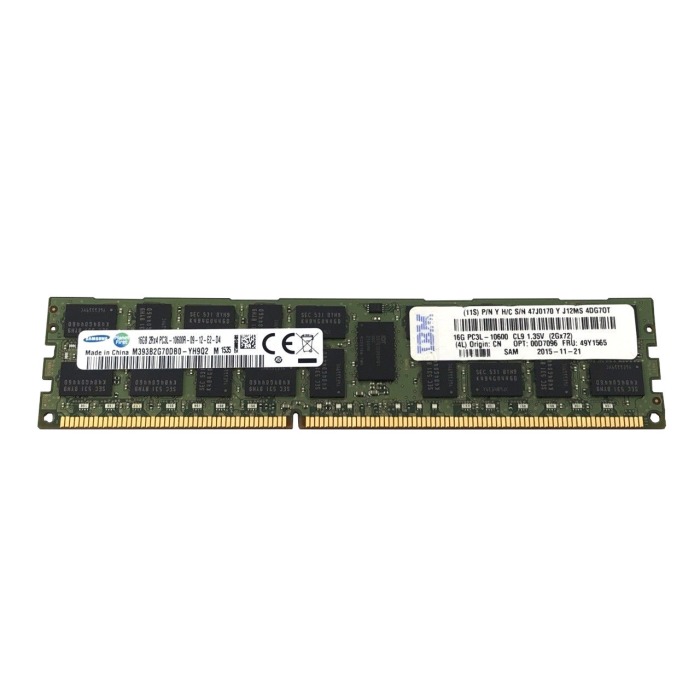 RAM IBM 16GB 2Rx4 PC3L-10600R DDR3 RDIMM 1333MHz 47J0170