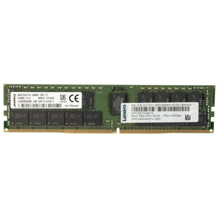 RAM Lenovo 64GB 2Rx4 PC4-25600 DDR4 RDIMM ECC 3200MHz 01KR356