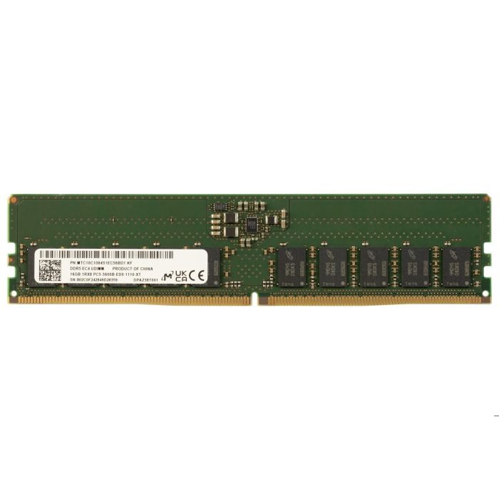 RAM Micron 16GB 1Rx8 PC5-44800 DDR5 UDIMM ECC 5600MHz MTC10C1084S1EC56BD1