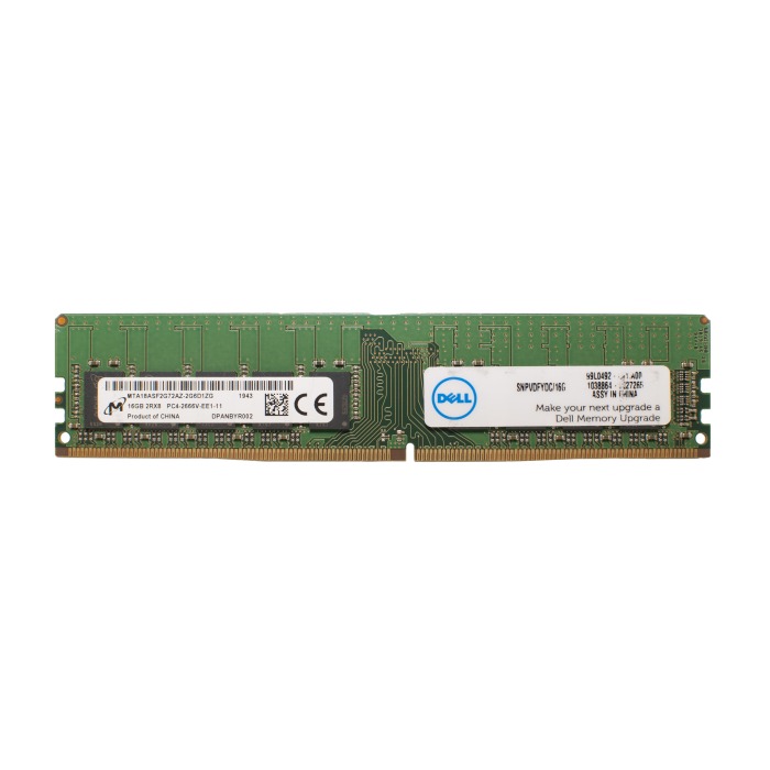 RAM Micron 16GB 2Rx8 DDR4-2666U DDR4 UDIMM ECC 2666MHz MTA18ASF2G72AZ-2G6D1