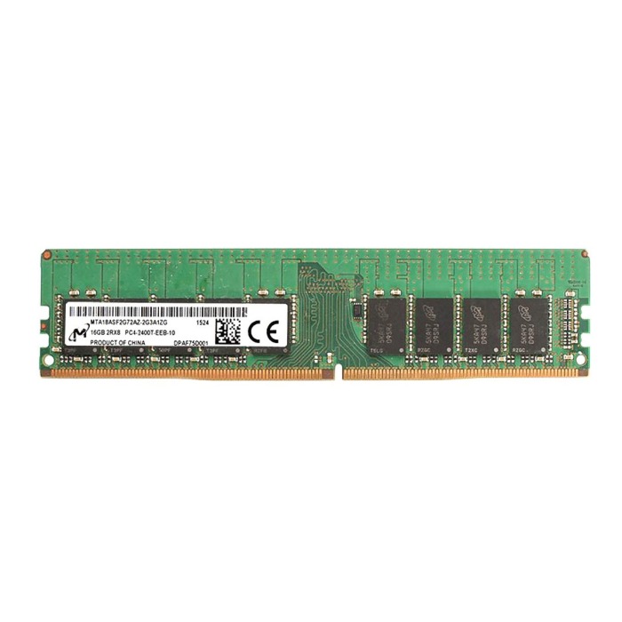 RAM Micron 16GB 2Rx8 PC4-19200T-U DDR4 UDIMM ECC 2400MHz MTA18ASF2G72AZ-2G3B1