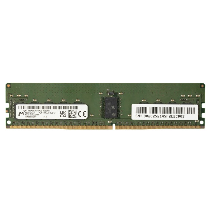 RAM Micron 16GB 2Rx8 PC4-25600 DDR4 RDIMM ECC 3200MHz MTA18ASF2G72PDZ-3G2E1TK
