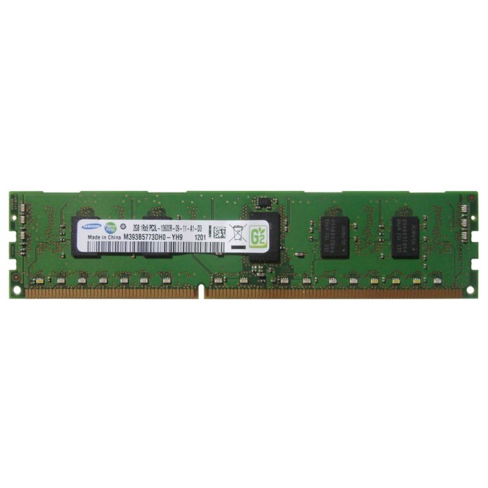 RAM Samsung 2GB 1Rx8 PC3L-10600R DDR3 RDIMM 1333MHz M393B5773DH0-YH9