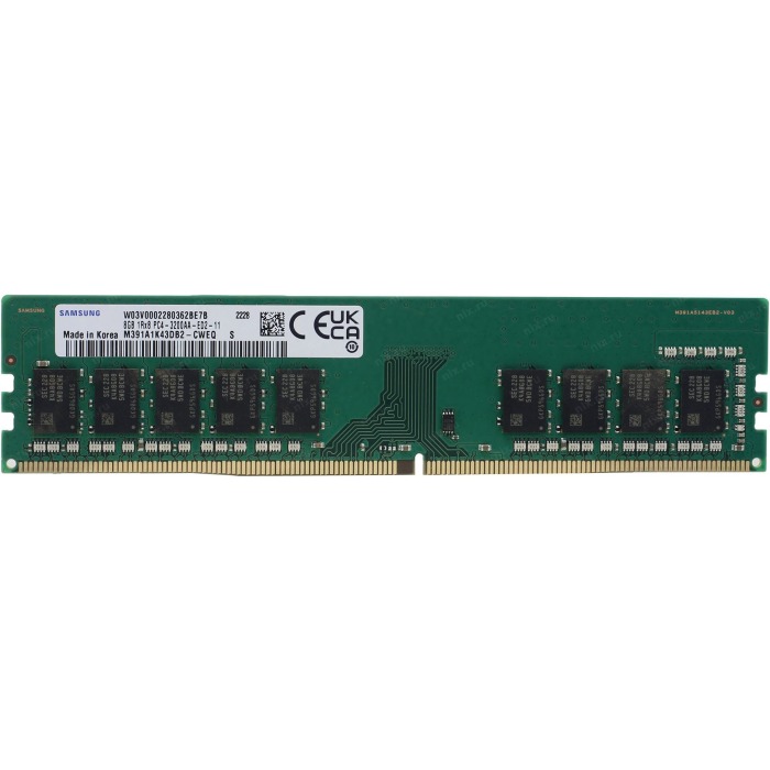 RAM Samsung 8GB 1Rx8 PC4-25600E DDR4 UDIMM ECC 3200MHz M391A1K43DB2-CWE