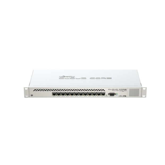 Router Mikrotik Cloud Core 12xRJ-45 1Gb 1xUSB 1xConsole LCD CCR1016-12G