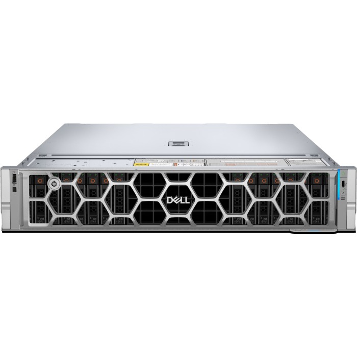 Server Dell PowerEdge R7715 16x2.5" with 1x EPYC 9015, 16GB RAM, H365i, 1x 600GB 10K SAS 2.5", 2x10/25GbE SFP28, 2x PSU, rails,