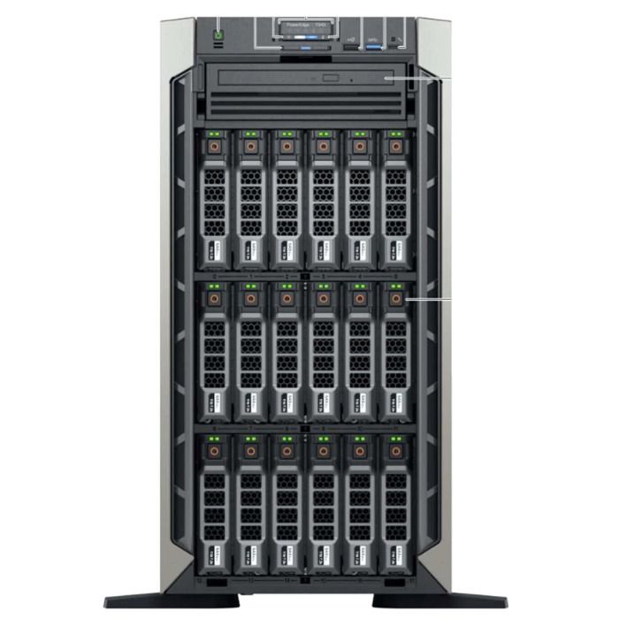 Server Dell PowerEdge T640 18x3.5" with 2x Gold 6152, 32GB, H730+, 2x 960GB SSD SATA 2.5", 2xPSU, iDRAC 9 Enterprise
