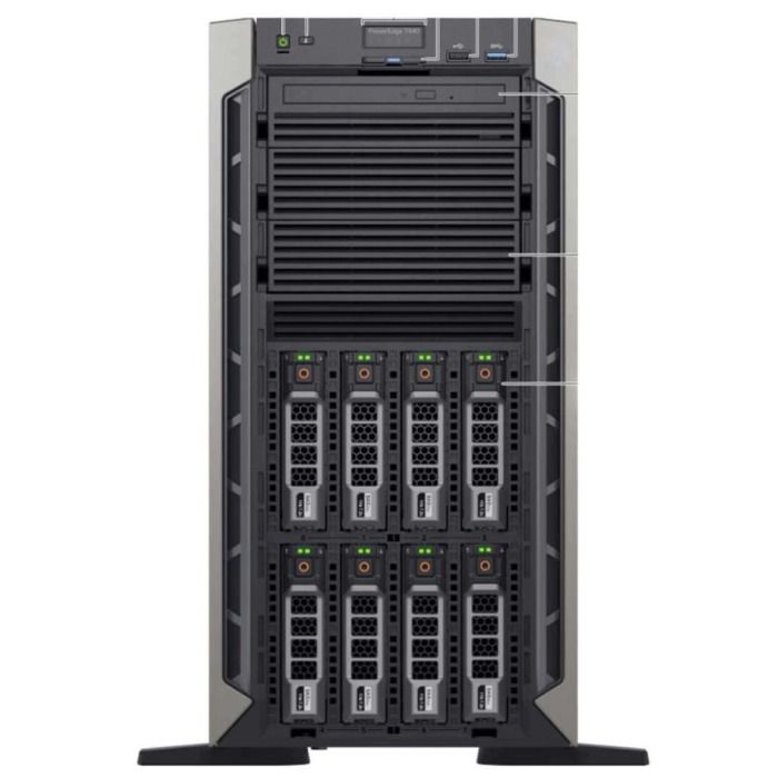 Server Dell T440 8x3.5" with 2x Gold 5118, 32GB RAM, H330+, 2x480GB SSD SATA 2.5", 2xPSU, IDRAC 9 Enterprise