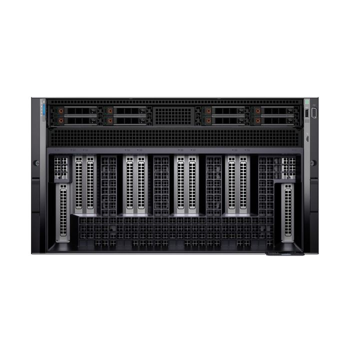 Server Dell XE9680 8x2.5 NVMe with 2x Gold 6542Y 24-Core 2.9GHz, 2048GB RAM DDR5, 2x3.84TB SSD NVMe U.2 2.5, 2x960GB NVME U.2 2.5, BOSS-N1 with 2x960GB SSD NVMe M.2, 8x H200 SXM5 141GB vRAM, 2x1GbE LOM, 2x100GbE QSFP28 Adapter, 6xPSU, rails, iDRAC9