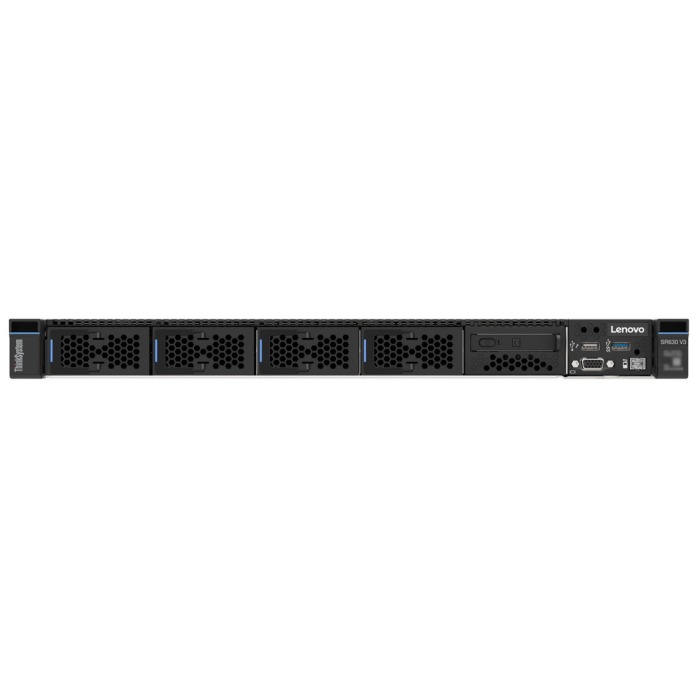 Server Lenovo ThinkSystem SR630 V3 16xE3.S NVMe with 2x Gold 5515+, 256GB RAM, 4x 3.84TB NVMe E1.S, 2x10GbE Base-T, 1x Nvidia A2 16GB, 2x PSU 1100W, rails, bezel, XCC2 Standard
