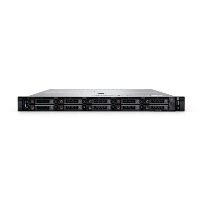 Serwer Dell PowerEdge R6625 10x2.5" z 2x EPYC 9534, 256GB RAM, H755, BOSS-N1 z 2x Dell 480GB SSD NVMe M.2, 4x 6.4TB SSD SAS 12G MU 2.5", 4x10GbE SFP+, 2x PSU 1400W, szyny, iDRAC9 Enterprise
