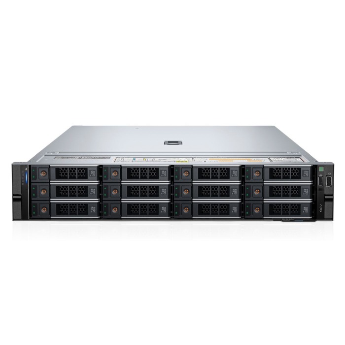 Serwer Dell PowerEdge R7625 12x3.5" z 2x EPYC 9124, 32GB RAM, H355, BOSS-N1 z 2x Dell 960GB SSD NVMe M.2, 4x 4TB 7.2K SATA 6G 3.5", 2x10/25GbE SFP28, 2x PSU 2400W, szyny, iDRAC9 Enterprise