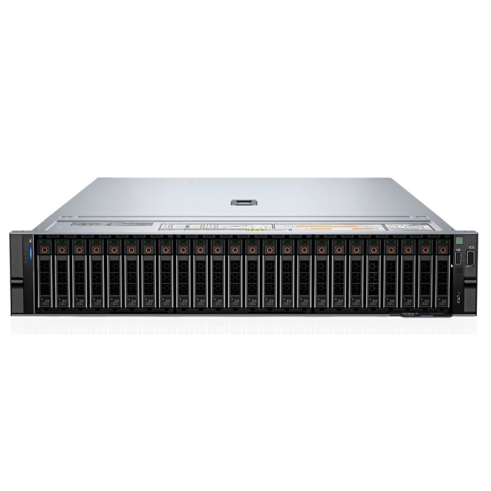 Serwer Dell PowerEdge R7625 24x2.5" z 2x EPYC 9174F, 256GB RAM, H755, BOSS-N1 z 2x Dell 480GB SSD NVMe M.2, 8x 1.6TB SSD SAS 12G RI 2.5", 2x10GbE BASE-T, 2x PSU 1400W, szyny, iDRAC9 Enterprise