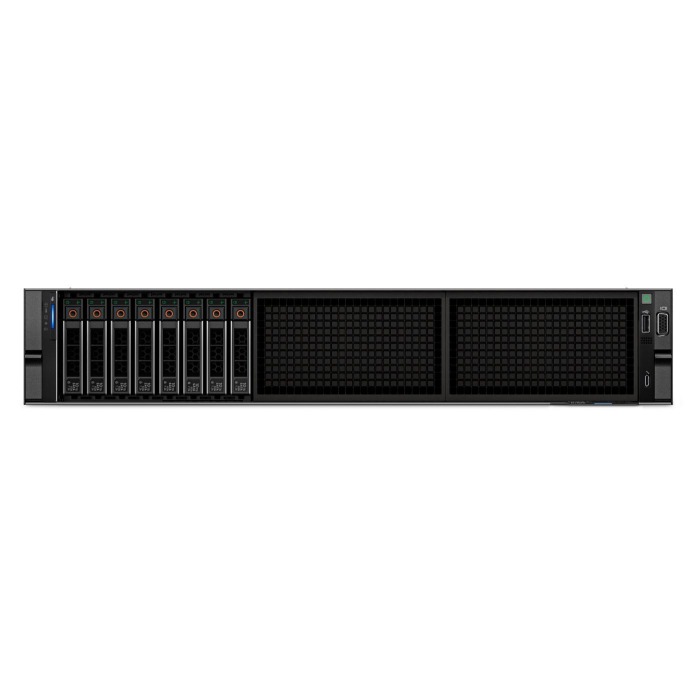Serwer Dell PowerEdge R7625 8x2.5" z 2x EPYC 9124, 128GB RAM, H355, 2x10/25GbE SFP28, 2x PSU 1400W, szyny, iDRAC9 Enterprise