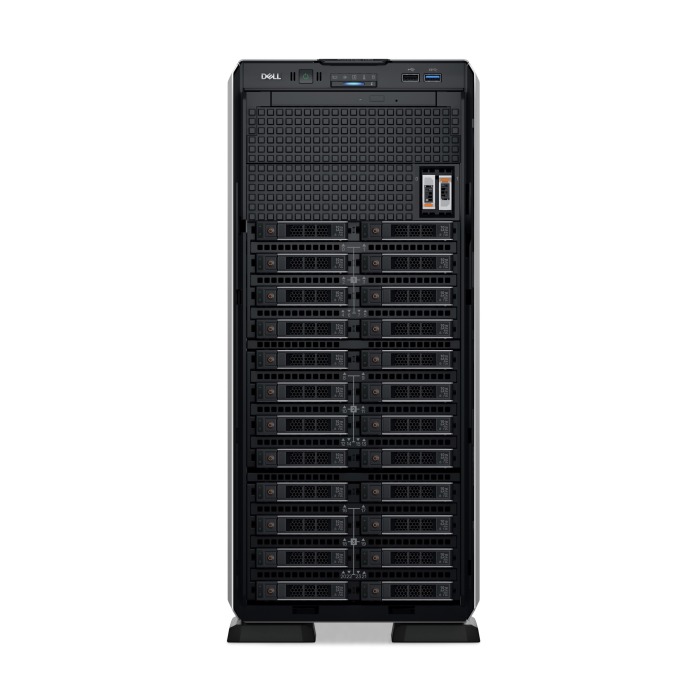 Serwer Dell PowerEdge T550 24x2.5" z 2x Silver 4309Y, 32GB RAM, H345, 2x 480GB SSD SATA 2.5", 2x PSU 800W, iDRAC9 Enterprise