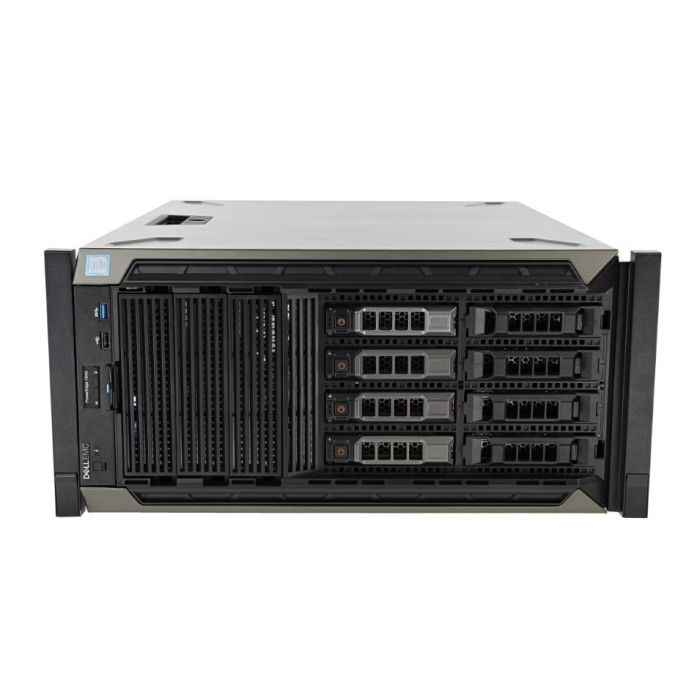 Serwer Dell PowerEdge T640 8x3.5" z 2x Platinum 8260, 384GB RAM, Karta BOSS-S1 z 2x240GB SSD SATA M.2, 6x 1.92TB SSD SATA 2.5", 2x10/25GbE SFP28, 2x PSU, szyny, maskownica, iDRAC 9