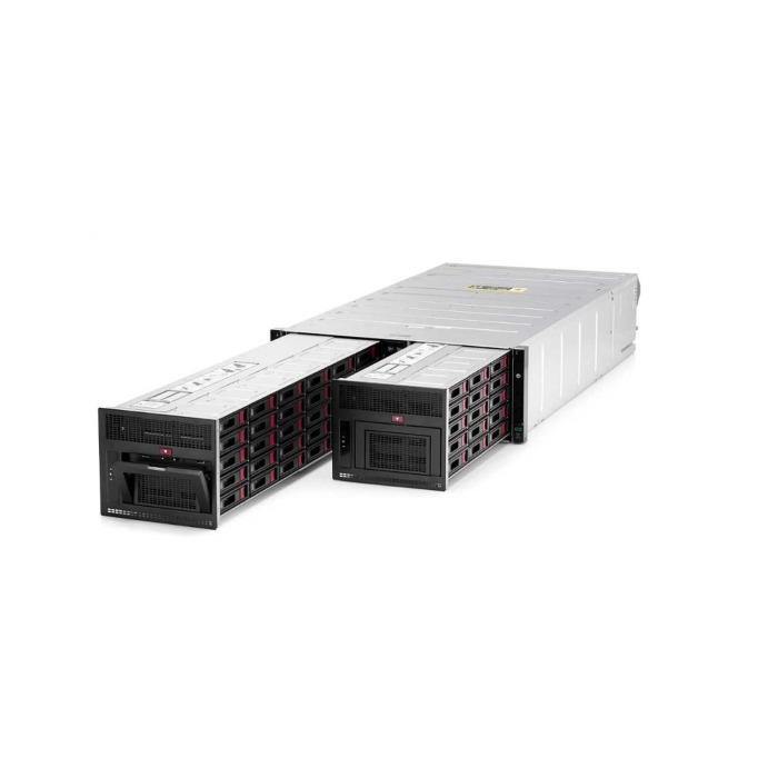 Serwer HPE Apollo 4510 Gen10 60x3.5" z XL450 (z 2x Platinum 8164 core 2GHz, 1TB RAM, P408i-a), 12x 14TB SAS 3.5", 2xP408i-p, 2x 10/25GbE, 4x PSU, szyny