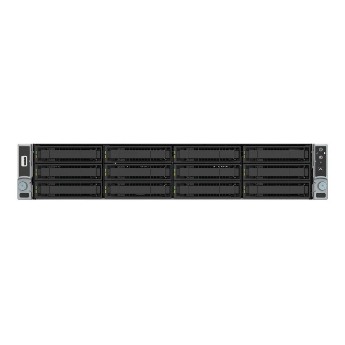 Serwer Intel Server System R2312WF0NPR 12x3.5" z 2x Gold 6140, 128GB RAM, 2x 400GB SAS SSD 2.5", 4x 14TB SATA 3.5", 2x10GbE SFP+, 2x PSU, szyny