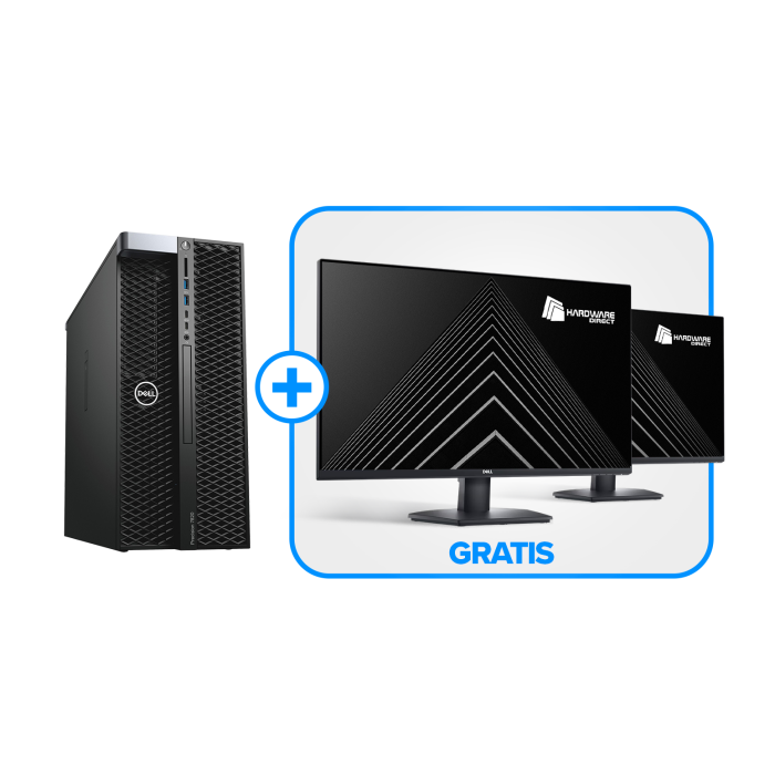 Stacja robocza Dell Precision T7920 4x3.5" z 2x Platinum 8276, 128GB RAM, 1x 1TB SSD NVMe M.2, 1x NVidia RTX 4000 SSF Ada 20GB, 1x PSU, 2x Monitor Dell SE3223Q 31.5"