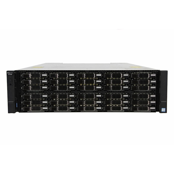 Storage Array Dell Compellent SC5020 30x2.5" with 2x Controller 4x 10GbE SFP+, 6x 3.84TB SSD SAS 12G 2.5" RI, 2x PSU, rails