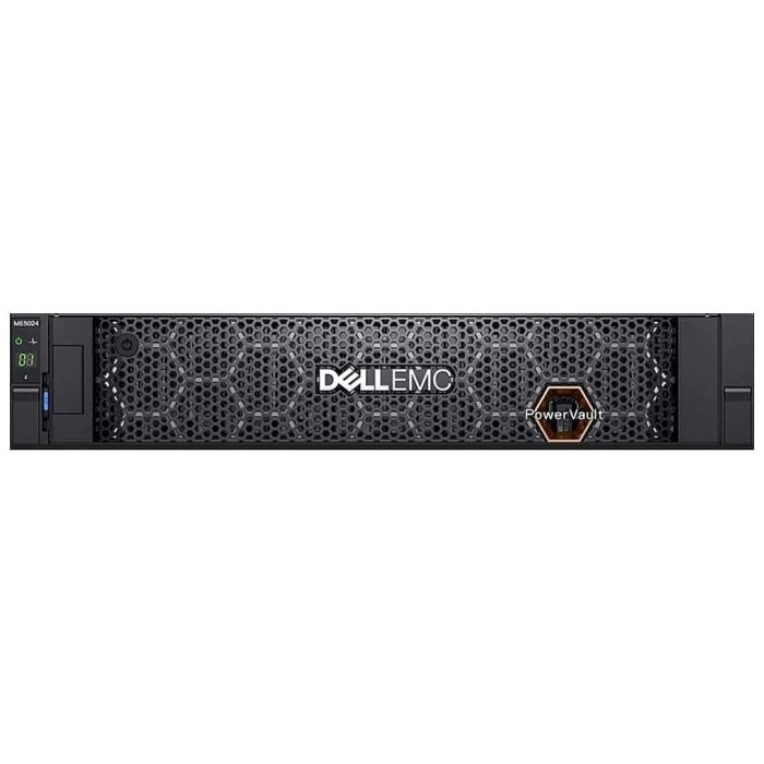 Storage Array Dell PowerVault ME5024 with 2x 4x25GbE SFP28 ISCSi, 6x 3.84TB SSD SAS 2.5", 2x PSU, rails