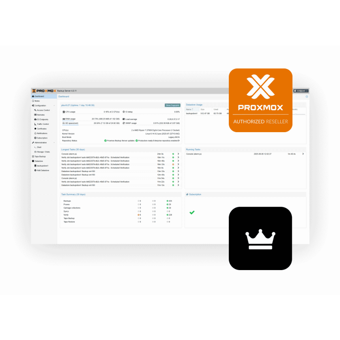 Subscription (1 year) Proxmox Backup Server Premium PBS-PRE-1YR