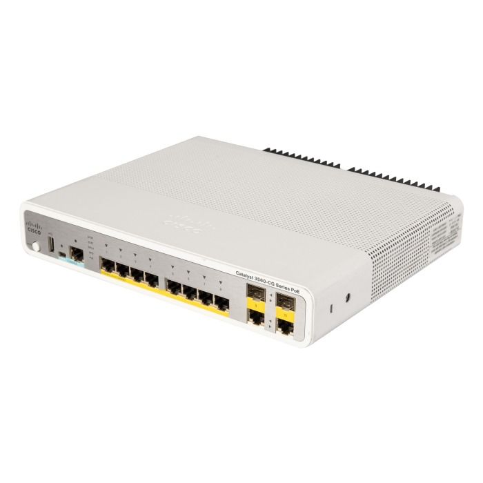 Switch Cisco Catalyst 3560-CG-8PC-S 8x1GbE BASE-T PoE+ 124W 2x Dual Uplink, IP Base WS-C3560CG-8PC-S