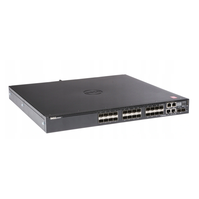 Switch Dell PowerConnect N3024F 2x1GbE 24x1GbE SFP 2x10GbE SFP+ F2R Normal Flow, 2x PSU, 1x Wentylator