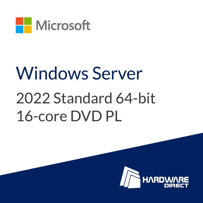 System operacyjny Microsoft Windows Server 2022 Standard 64-bit 16-core DVD PL