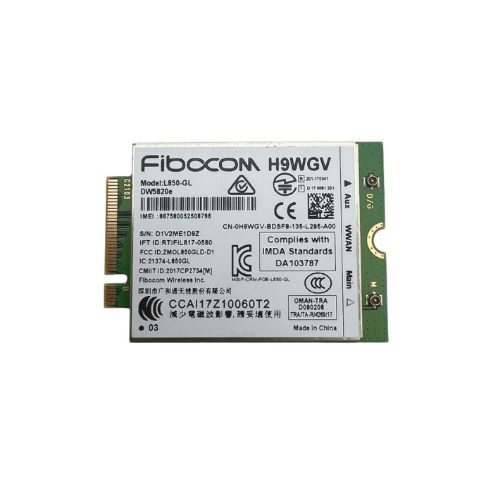 WWAN Card Dell Broadcom DW5820e M.2 3042 4G LTE H9WGV