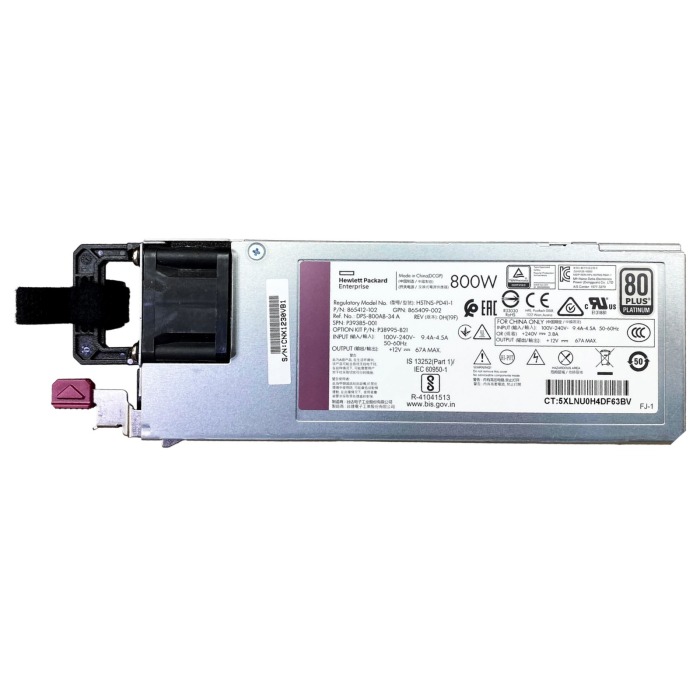 Zasilacz HPE Chicony 800W 100-240V AC 50/60Hz 80+ Platinum G10 865409-002