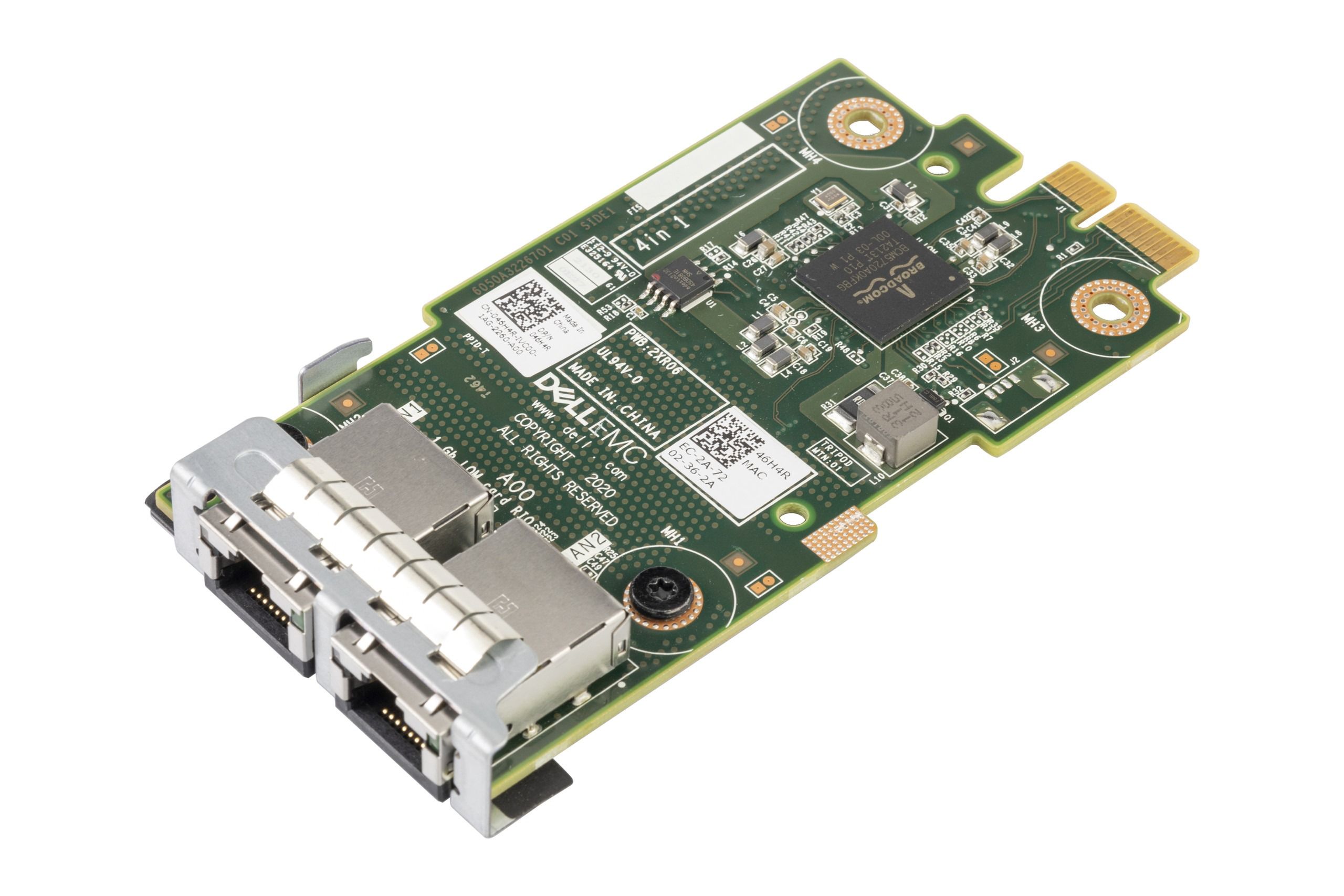 Network card Dell Broadcom BCM5720 2x1Gb RJ45 PCIe 2.1 46H4R