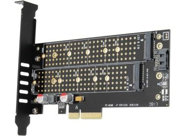 Adapter NVMe SSD 2xM.2 NGFF 2230/22110 do PCIe 3.0x4 PE-M2MB
