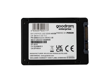 Dysk twardy Goodram Enterprise 480MB SSD SATA 6G 2.5" TLC RI GESD05SA00-480NS30B