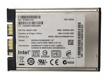 Dysk twardy HPE 160GB SSD SATA 3G 1.8" 583511-001