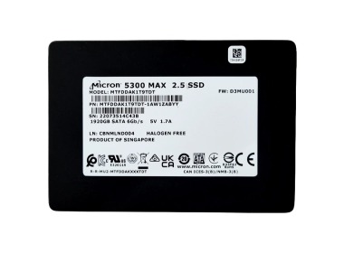 Dysk twardy Micron 1.92TB SSD SATA 6G 2.5" 3D TLC NAND MU MTFDDAK1T9TDT-1AW1ZABYY