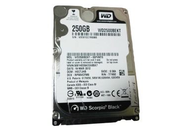 Hard drive WD Scorpio Black 250GB 7.2K HDD SATA 3G 2.5" 16MB WD2500BEKT-00PVMT0