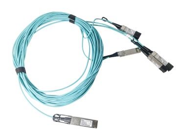 Kabel AOC Dell SFF-8665 QSFP28 100GbE do 4xSFF-8402 SFP28 25GbE 10m 2X5T6