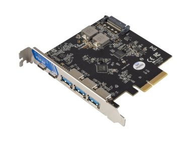 Kontroler USB Akasa PCIe 2.0 x4 - 3x USB 3.2 Gen 2, 2x USB-C 3.2 Gen 2 AK-PCCU3-09