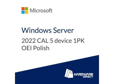 Licencja Microsoft Windows Server 2022 CAL 5 device 1PK OEI Polish