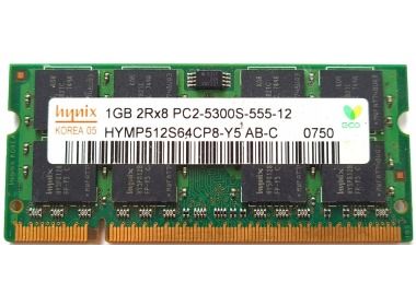 Pamięć RAM Hynix 1GB 2Rx8 PC2-5300 DDR2 UDIMM 667MHz HYMP512S64CP8-Y5