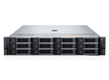 Server Dell PowerEdge R7625 12x3.5" + 4xE3.S with 2x EPYC 9124, 64GB RAM, H355, 12x 10TB 7.2K SATA 6G 3.5", 4x 3.84TB E3.S NVMe, 2x10/25GbE SFP28, 2x PSU 2400W, rails, iDRAC9 Enterprise