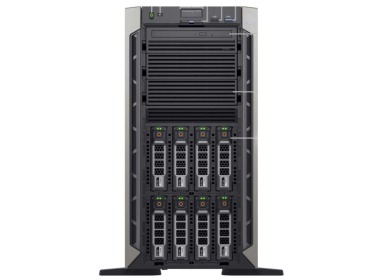 Server Dell PowerEdge T440 8x3.5" with 2x Gold 6134, 192GB RAM, HBA330, BOSS-S1 card with 2x240GB SSD SATA M.2, 3x 960GB SSD SATA 2.5", 2x10GbE BASE-T, 2xPSU, bezel, iDRAC 9 Enterprise