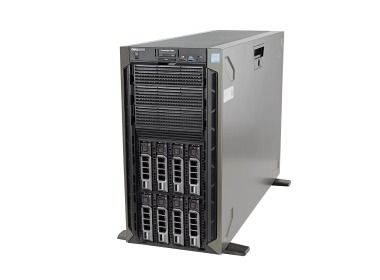 Server Dell PowerEdge T640 8x3.5" with 2x Gold 6154, 384GB RAM, HBA330, BOSS-S1 card with 2x240GB SSD SATA M.2, 3x960GB SSD SATA 2.5", 2x10GbE BASE-T, 2xPSU, bezel, iDRAC 9 Enterprise
