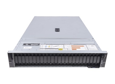 Serwer Dell PowerEdge R7525 24x2.5" (8xNVMe) z 2x EPYC 7742, 512GB RAM, HBA345, BOSS-S1 z 2x Dell 240GB SSD SATA RI M.2, 6x 1.92TB SSD NVMe U.2 2.5", 2x10/25GbE SFP28, 2x PSU 1400W, szyny, maskownica, iDRAC9 Enterprise