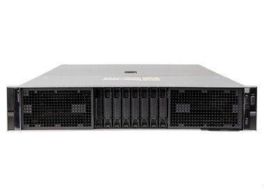 Serwer Dell PowerEdge R760xa 8x2.5" z 2x Platinum 8592+, 128GB RAM, H755, 2x 480GB SSD SATA 2.5", 4x 1.92TB SSD SAS 12G RI 2.5", 2x10/25GbE SFP28, 3x Nvidia H100 94GB, 2x PSU 3200W, szyny, iDRAC9 Enterprise