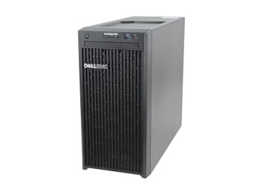 Serwer Dell PowerEdge T150 4x3.5" z E-2374G, 16GB RAM, 2x 480GB SSD SATA 2.5", 2x10GbE SFP+, 1x PSU 400W, iDRAC9 Enterprise