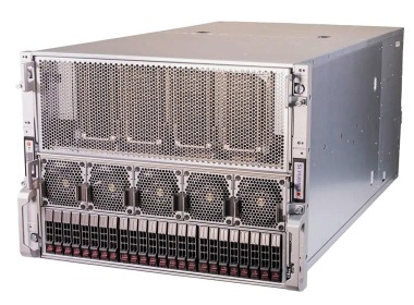 Supermicro GPU SuperServer SYS-821GE-TNHR z 2x Platinum 8480+, 2048GB RAM, 2x960GB NVMe, 8x3.84TB NVMe, 8xNVIDIA H200 141GB, 8x(1x400GbE), 1x(2x100GbE), 6xPSU, szyny