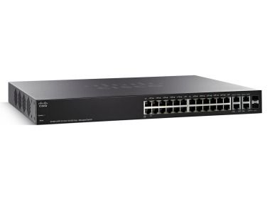 Switch Cisco SF300-24PP 24x100MbE POE+ 2x1Gb SFP 2x1Gb RJ45